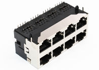 2 * N Multiple RJ45 Sockets Right Angle For Data And Signal Transmissions