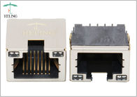 Thru - Hole Offset PCB Low Profile RJ45 Jack Shielded Single Port For Ethernet