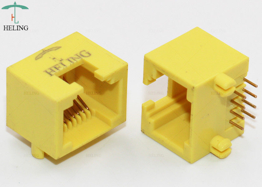 Latch Up Unshielded RJ45 Through Hole Connector Right Angle For Ethernet Automotive